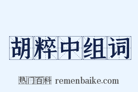 胡粹中组词是什么意思的图片